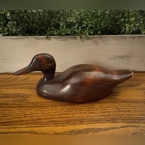 Handcrafted Wooden Duck Figurine